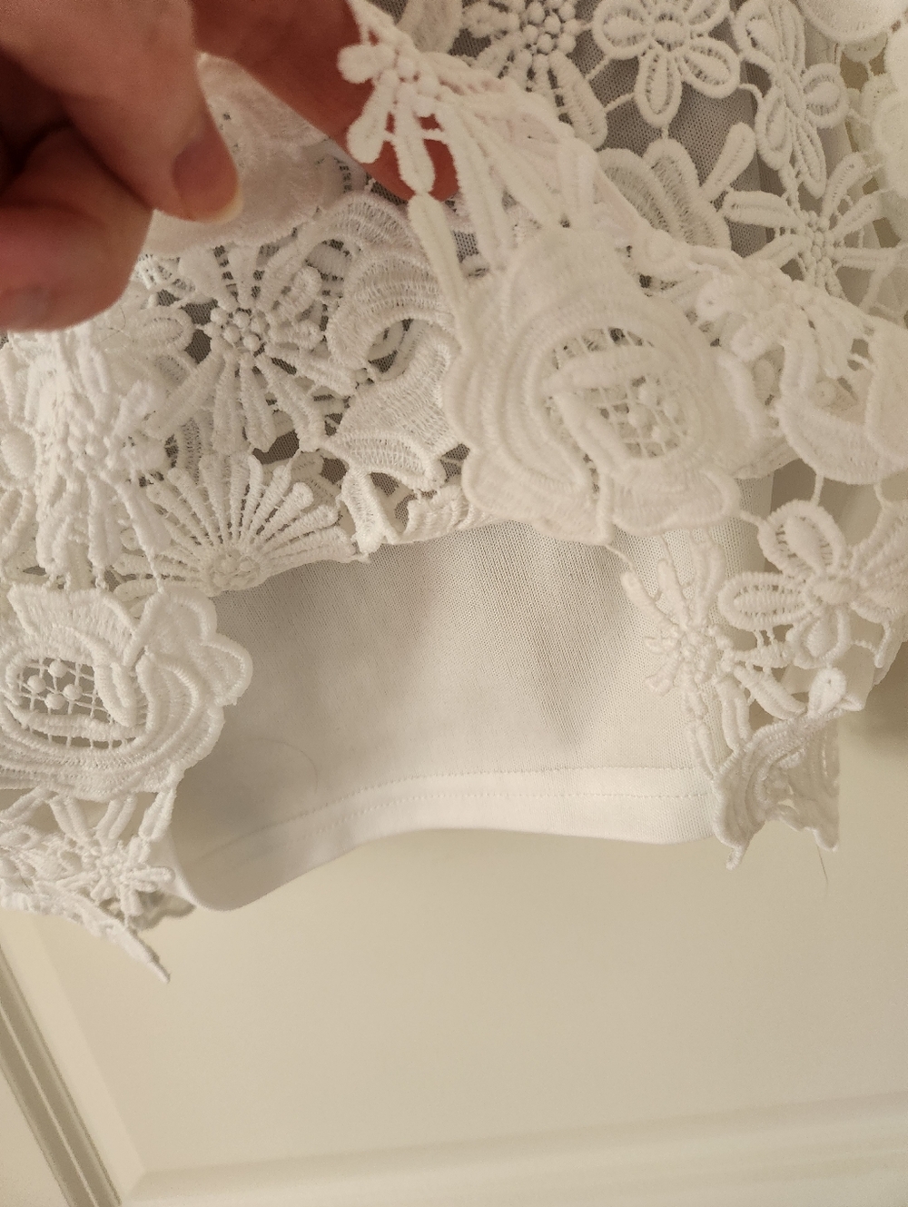 Lulus Love Poem Lace White Floral Lace Halter Mini Women’s Dress S - Picture 3 of 13